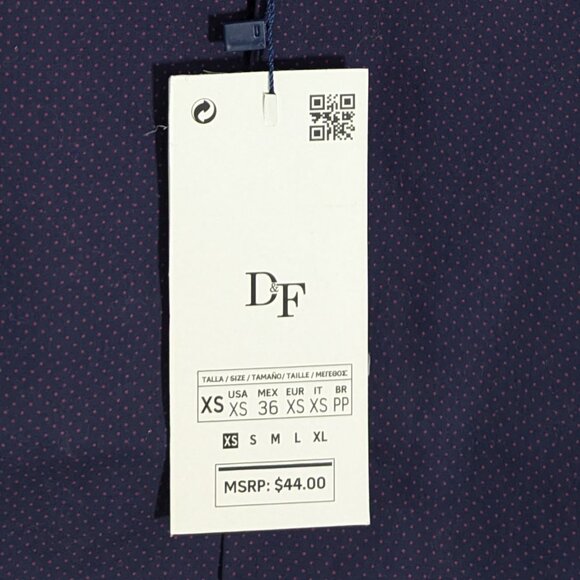 NWT Denim & Flower Printed Poplin Short-Sleeve Button-Down Shirt - Picture 5 of 5